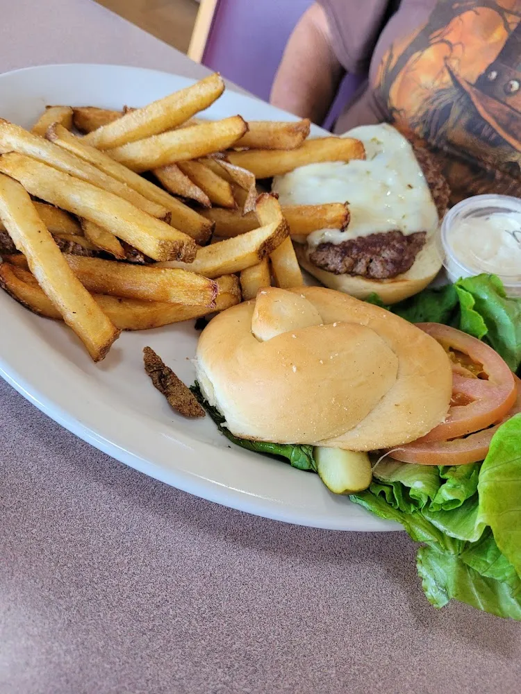 Cheese Burger and Fries